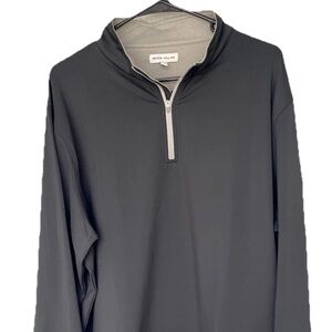 Peter Millar Gray Quarter-Zip Sweatshirt